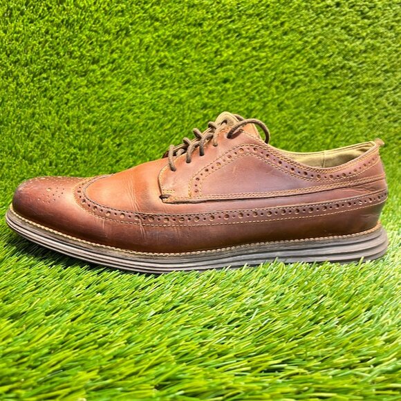 Cole Haan OriginalGrand Long Wing II Mens Size 10.5 Brown Classic Oxford Shoes main image 8